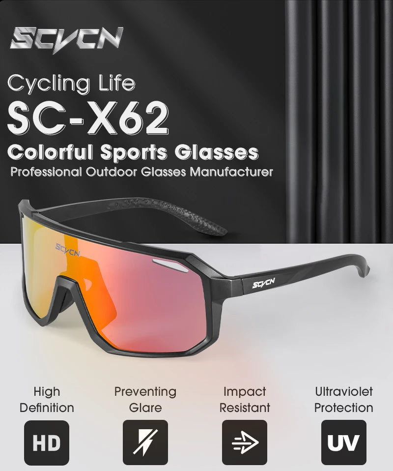 Scvcn óculos de ciclismo bicicleta mountain bike caminhadas acampamento golfe uv400 óculos de sol esporte proteção para homens mulheres beisebol