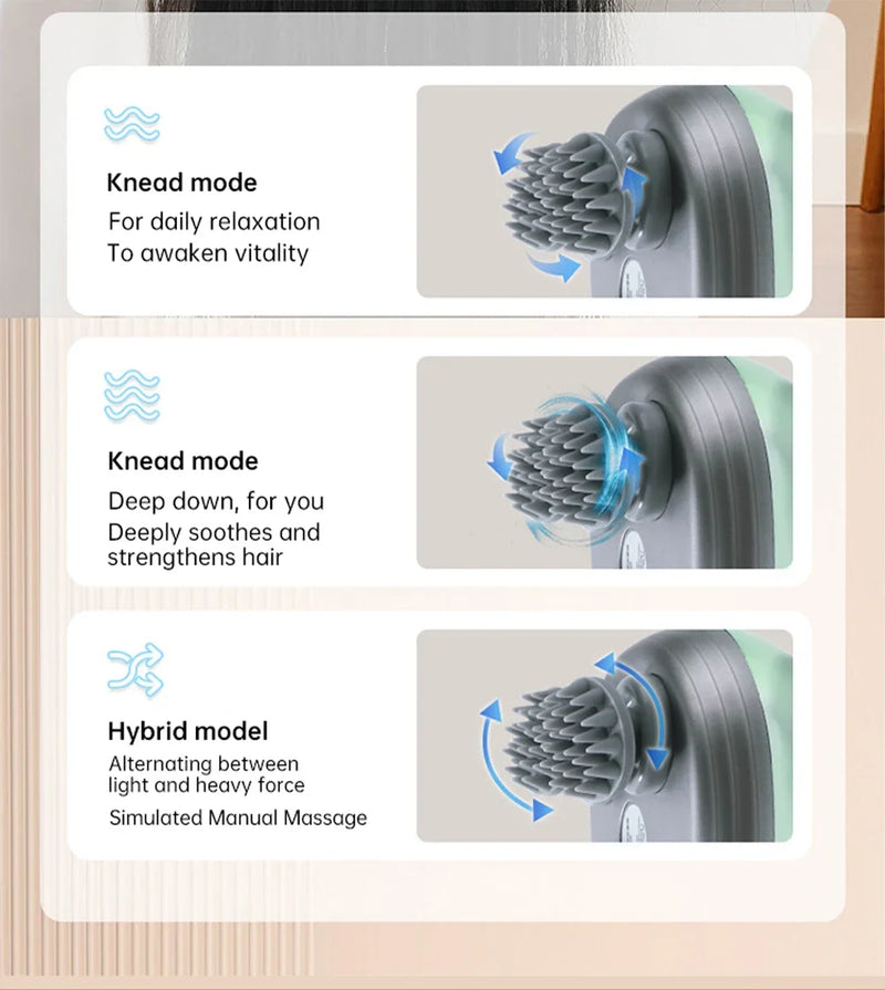 Massageador de cabeça elétrico 3d para gatos, cães, animais de estimação, couro cabeludo, recarregável, relaxamento corporal, massageador, promove o crescimento do cabelo, suprimentos para animais de estimação