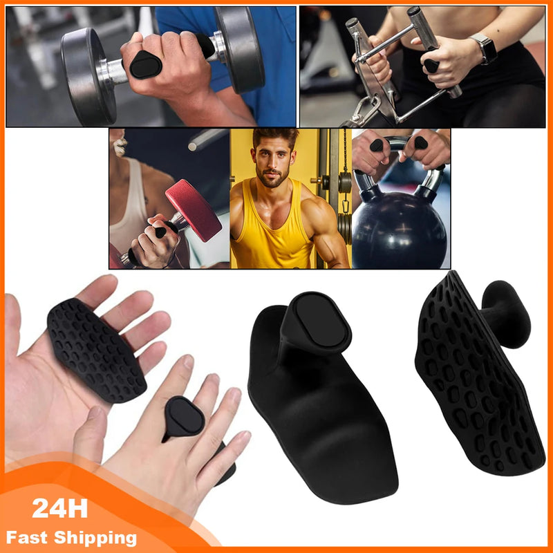 Luvas de Academia em Silicone — Antiderrapantes, Sem Dedos e com Proteção Antissuor.
