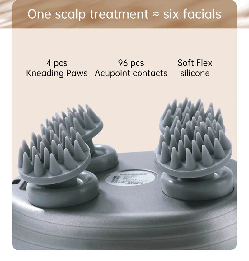 Massageador de cabeça elétrico 3d para gatos, cães, animais de estimação, couro cabeludo, recarregável, relaxamento corporal, massageador, promove o crescimento do cabelo, suprimentos para animais de estimação