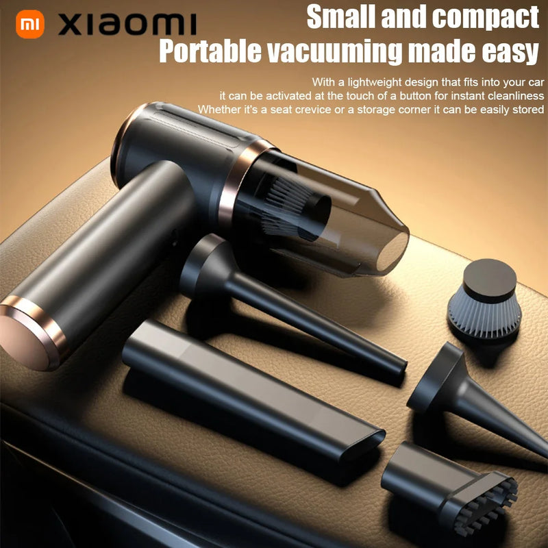 Aspirador de Pó Portátil 5 em 1 para Carro Xiaomi – Mini Aspirador Sem Fio com Sucção Potente de 45000Pa para Carro, Casa e Escritório