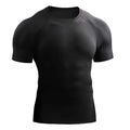 Camiseta Compressão Masculina 2025 – Esportiva de Verão para Corrida e Academia | Roupas de Secagem Rápida e Tecido Elástico