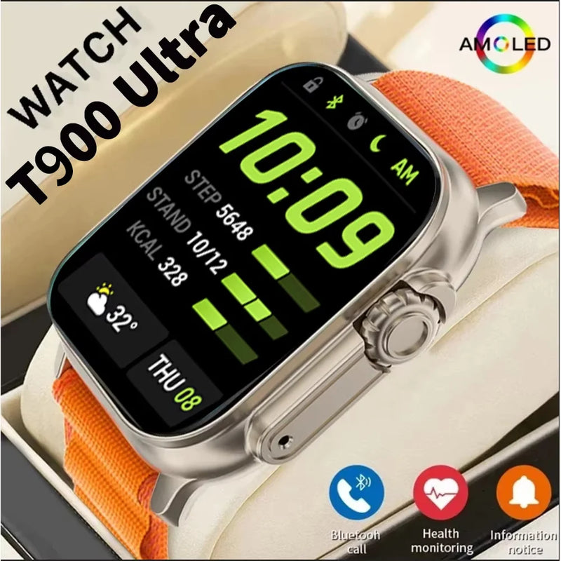 Relógio Smartwatch 2025 com Chamada de Voz via Bluetooth, Monitor de Batimentos Cardíacos, Pulseira Esportiva para Android e iOS – Relógio Inteligente para Presente"