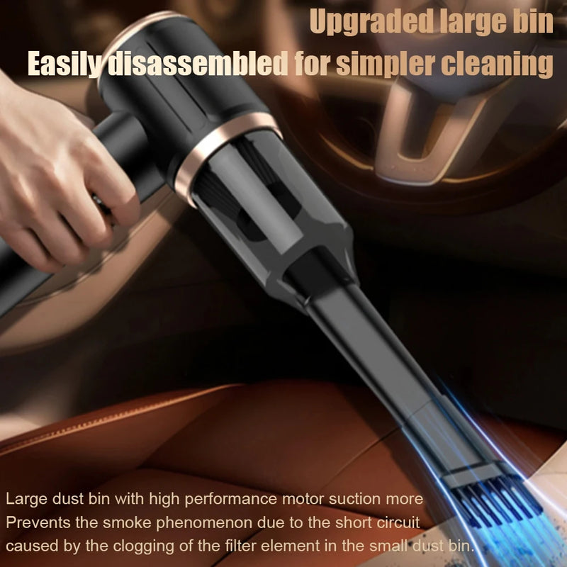 Aspirador de Pó Portátil 5 em 1 para Carro Xiaomi – Mini Aspirador Sem Fio com Sucção Potente de 45000Pa para Carro, Casa e Escritório