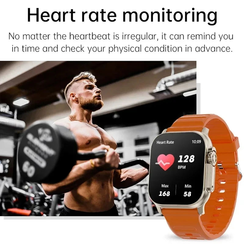 Relógio Smartwatch 2025 com Chamada de Voz via Bluetooth, Monitor de Batimentos Cardíacos, Pulseira Esportiva para Android e iOS – Relógio Inteligente para Presente"