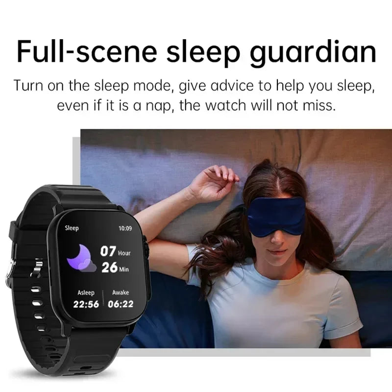 Relógio Smartwatch 2025 com Chamada de Voz via Bluetooth, Monitor de Batimentos Cardíacos, Pulseira Esportiva para Android e iOS – Relógio Inteligente para Presente"