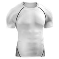 Camiseta Compressão Masculina 2025 – Esportiva de Verão para Corrida e Academia | Roupas de Secagem Rápida e Tecido Elástico